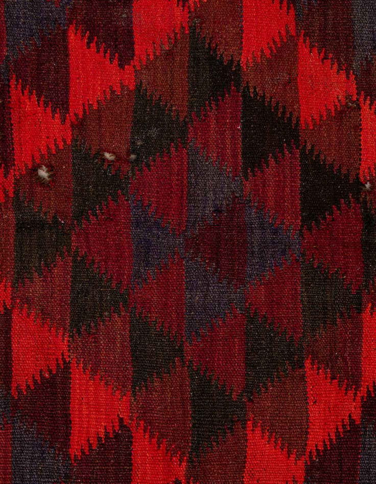 Detail image of  4' 6 x 14' 10  Hand Woven Kilim Fars Wool Runner Rug