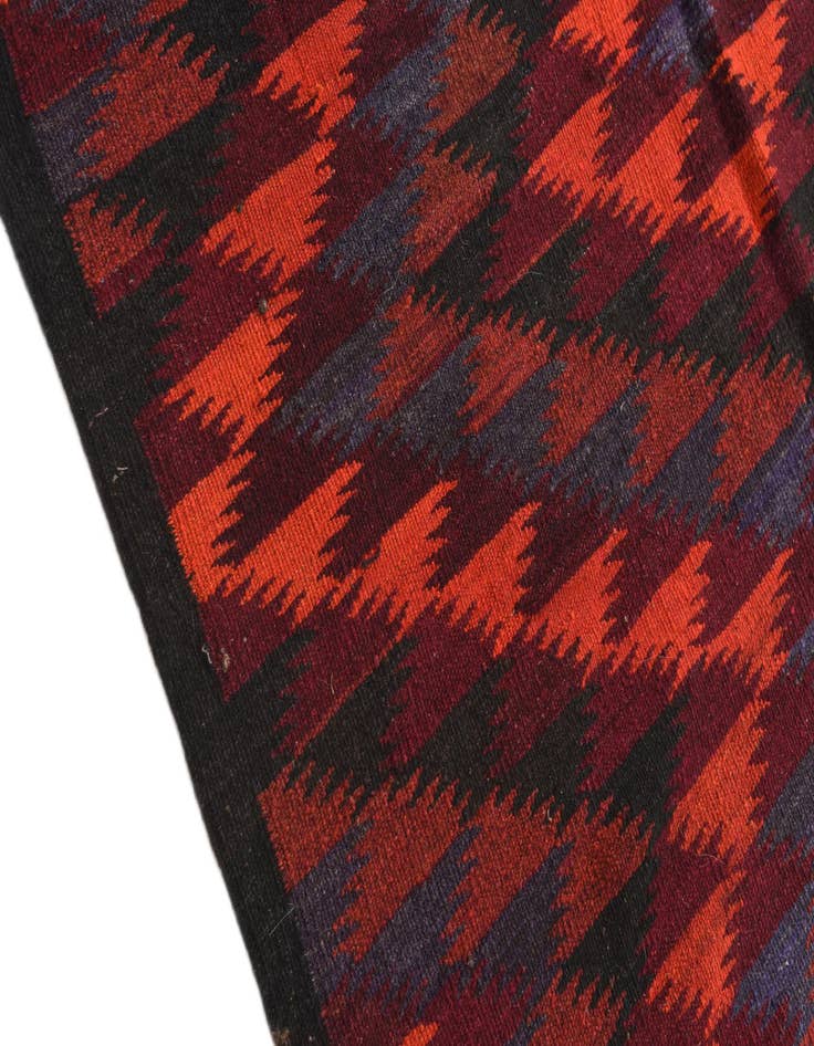 Detail image of  4' 5 x 11' 9  Hand Woven Kilim Fars Wool Runner Rug