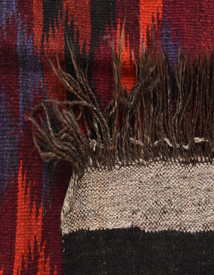 Detail image of  4' 5 x 11' 9  Hand Woven Kilim Fars Wool Runner Rug