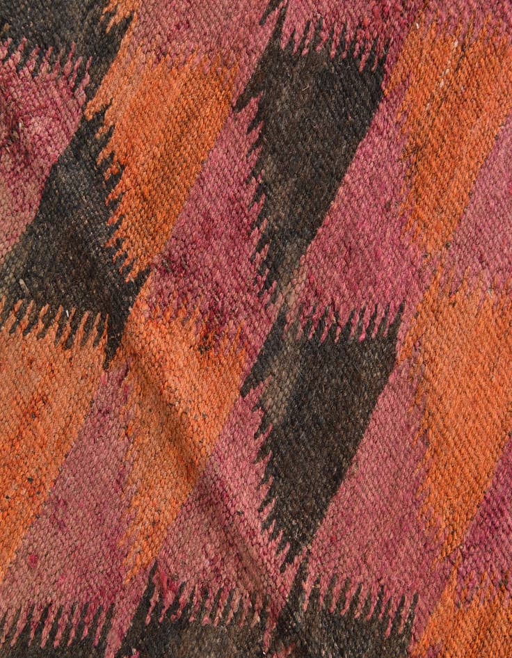 Detail image of  4' 5 x 9' 9  Hand Woven Kilim Fars Wool Runner Rug