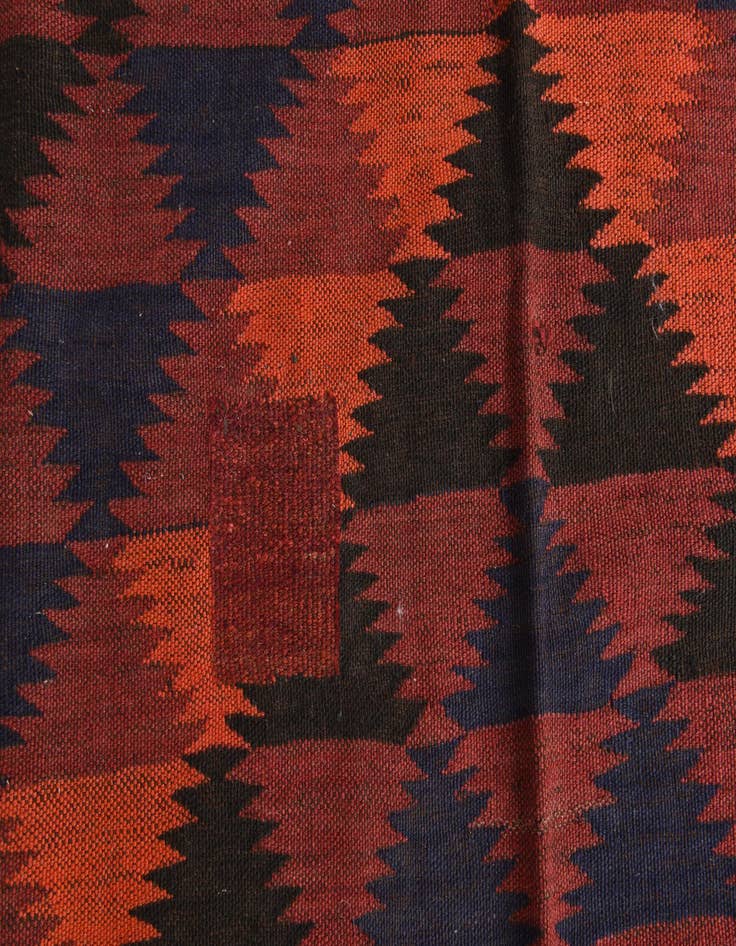 Detail image of  4' 7 x 10' 9  Hand Woven Kilim Fars Wool Runner Rug