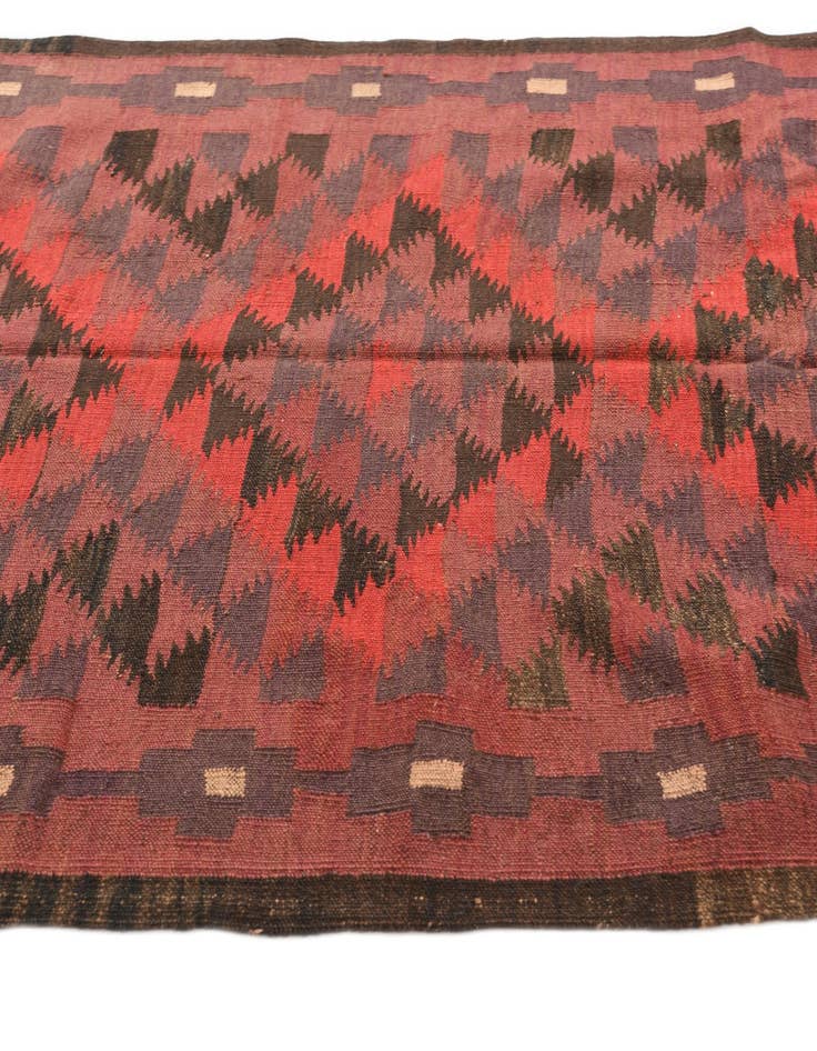 Detail image of 4' x 12' 3 Hand Woven Kilim Fars Wool Runner Rug