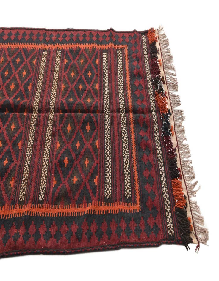 Detail image of  4' 1 x 9' 6  Hand Woven Kilim Fars Wool Runner Rug