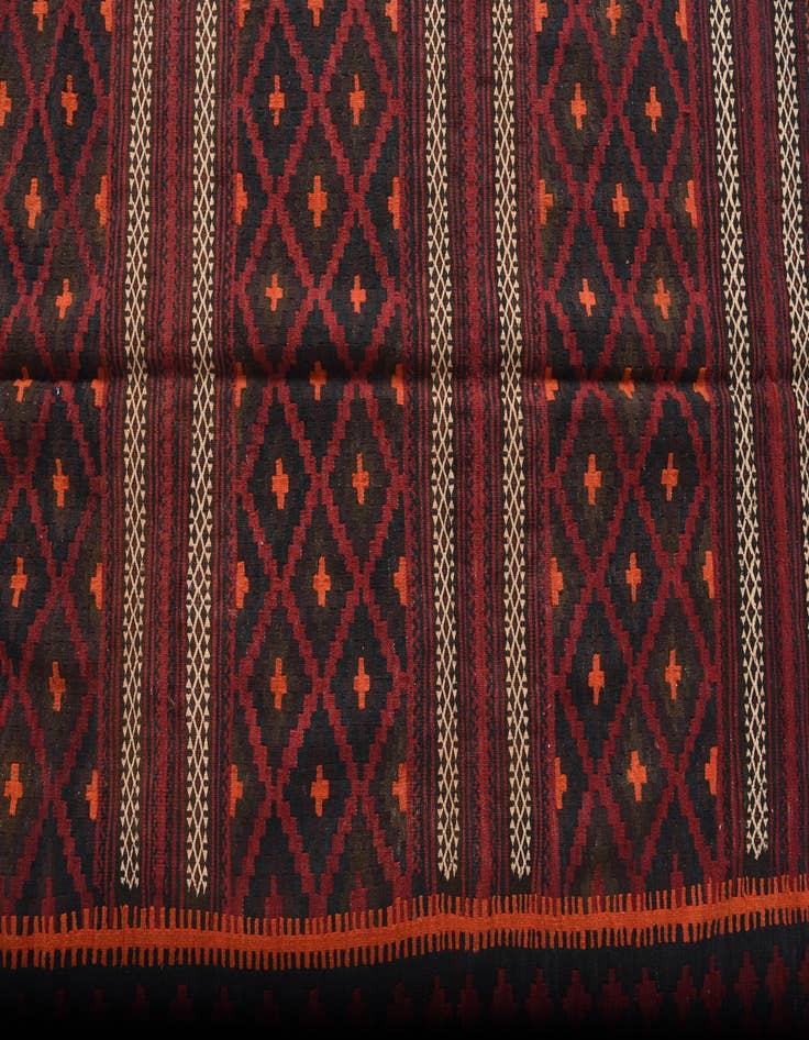 Detail image of  4' 1 x 9' 6  Hand Woven Kilim Fars Wool Runner Rug