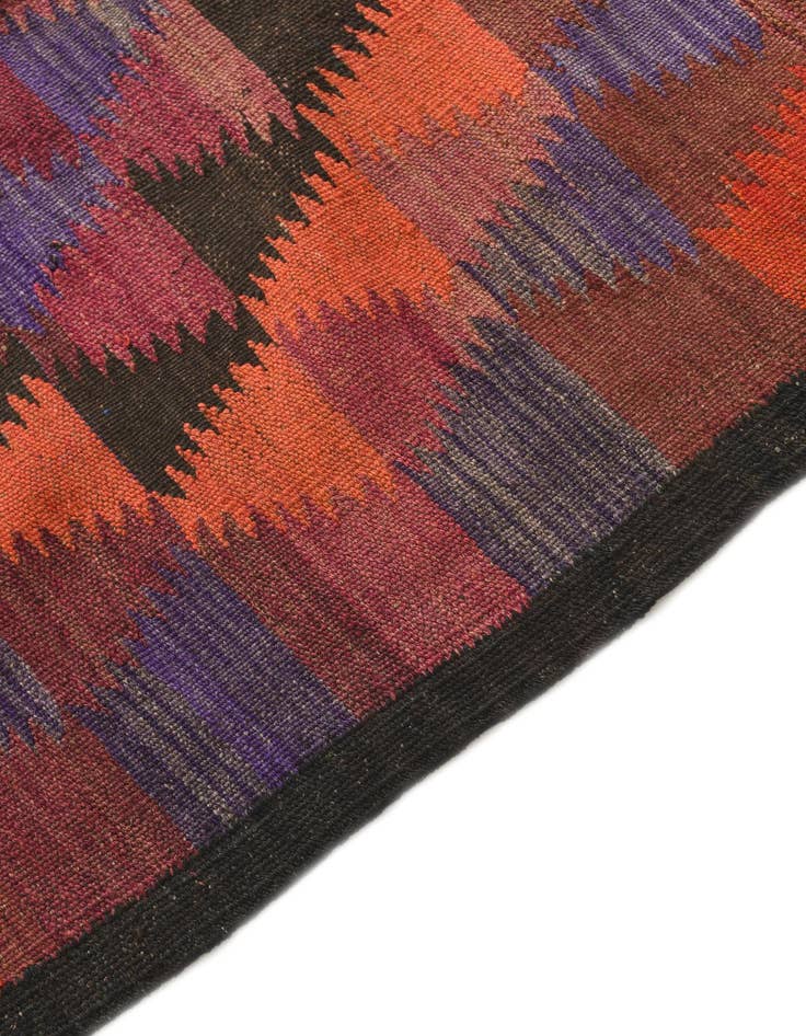 Detail image of  3' 7 x 10' 4  Hand Woven Kilim Fars Wool Runner Rug