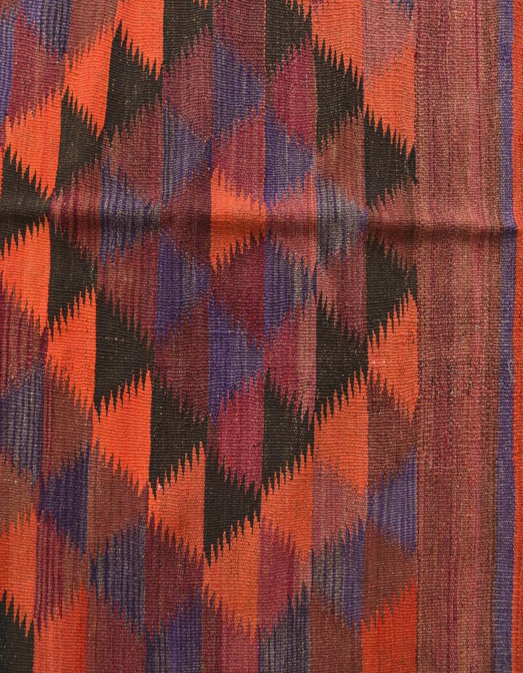 Detail image of  3' 7 x 10' 4  Hand Woven Kilim Fars Wool Runner Rug