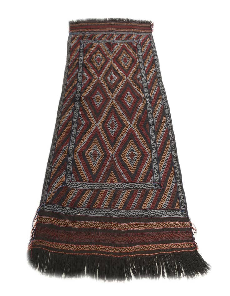 Detail image of  4' 3 x 8' 3  Hand Woven Kilim Fars Wool Runner Rug