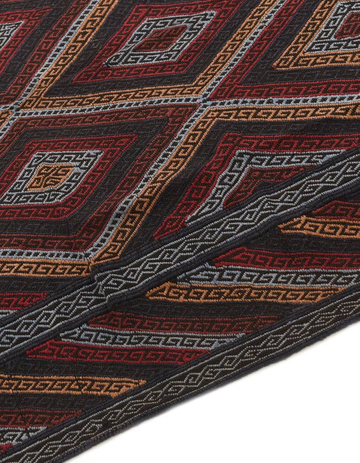 Detail image of  4' 3 x 8' 3  Hand Woven Kilim Fars Wool Runner Rug