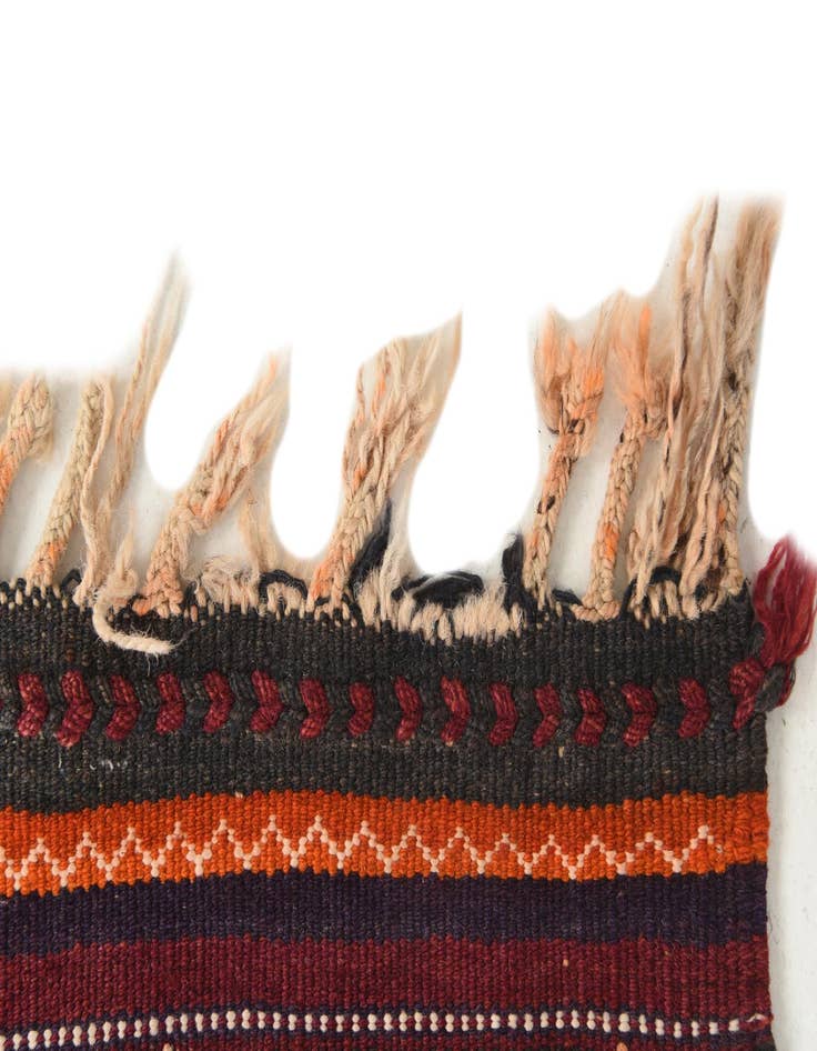 Detail image of  4' 10 x 11'  Hand Woven Kilim Fars Wool Runner Rug