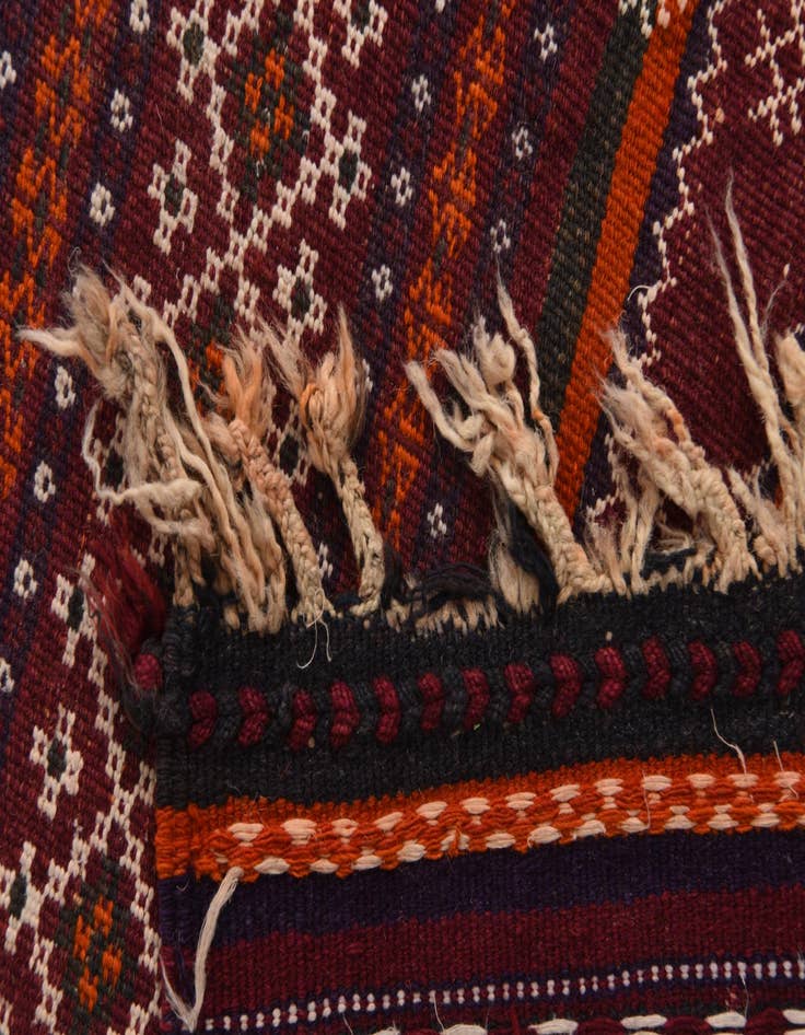 Detail image of  4' 10 x 11'  Hand Woven Kilim Fars Wool Runner Rug