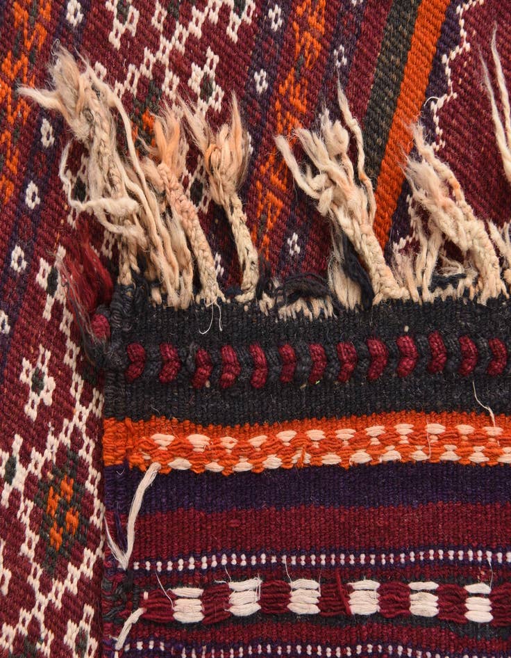 Detail image of  4' 10 x 11'  Hand Woven Kilim Fars Wool Runner Rug