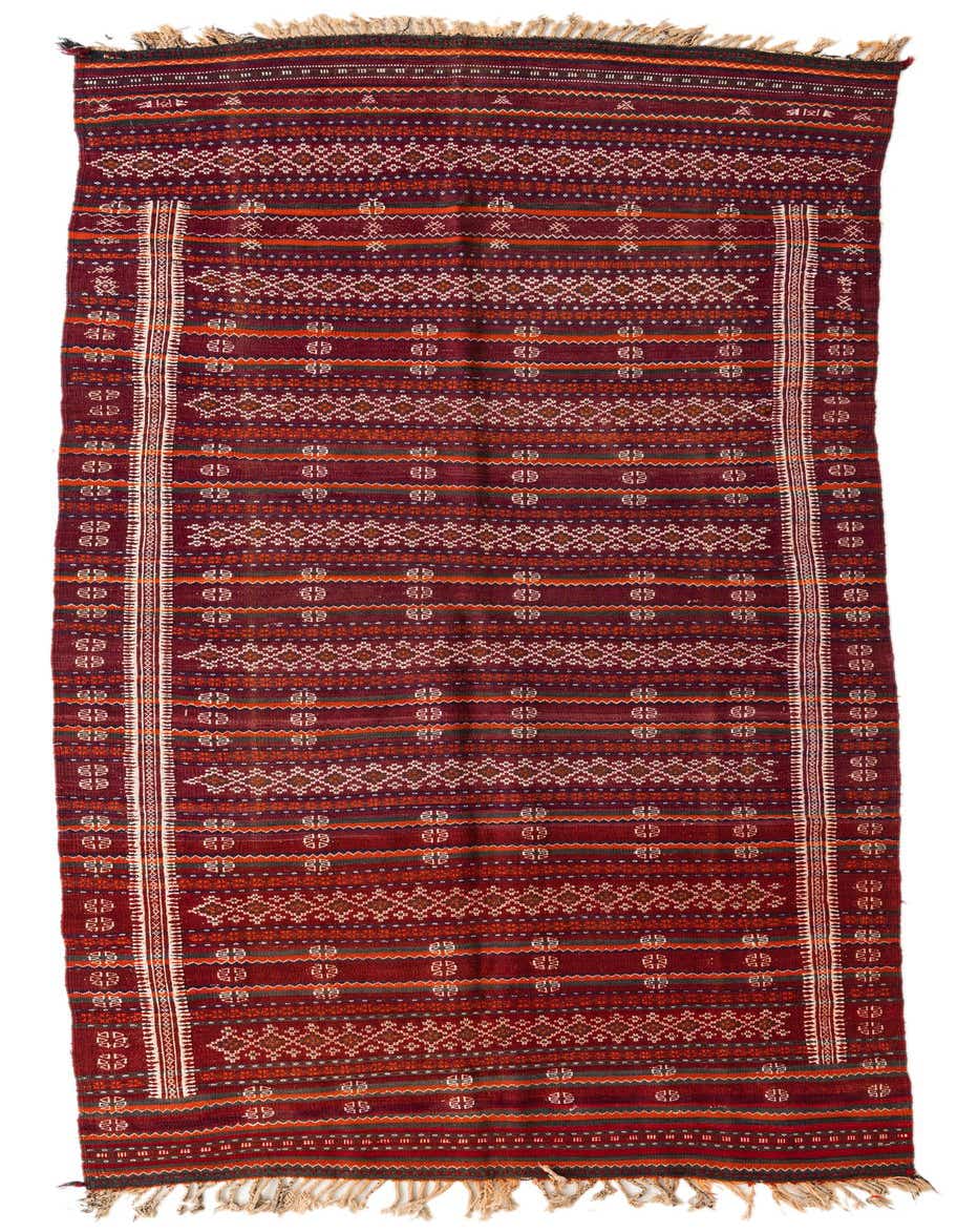 Primary image of  4' 10 x 11'  Hand Woven Kilim Fars Wool Runner Rug