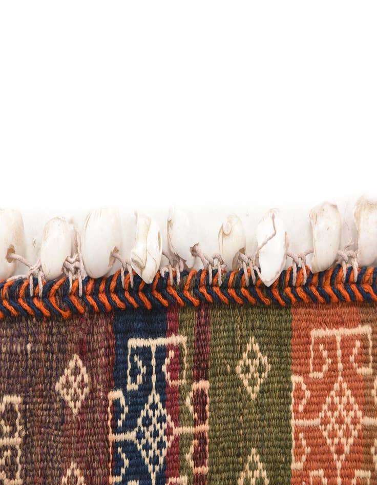 Detail image of  4' 5 x 13' 3  Hand Woven Kilim Fars Wool Runner Rug