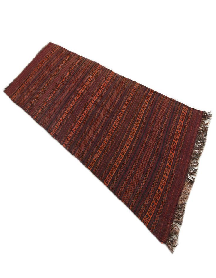 Detail image of  3' 4 x 9' 8  Hand Woven Kilim Fars Wool Runner Rug