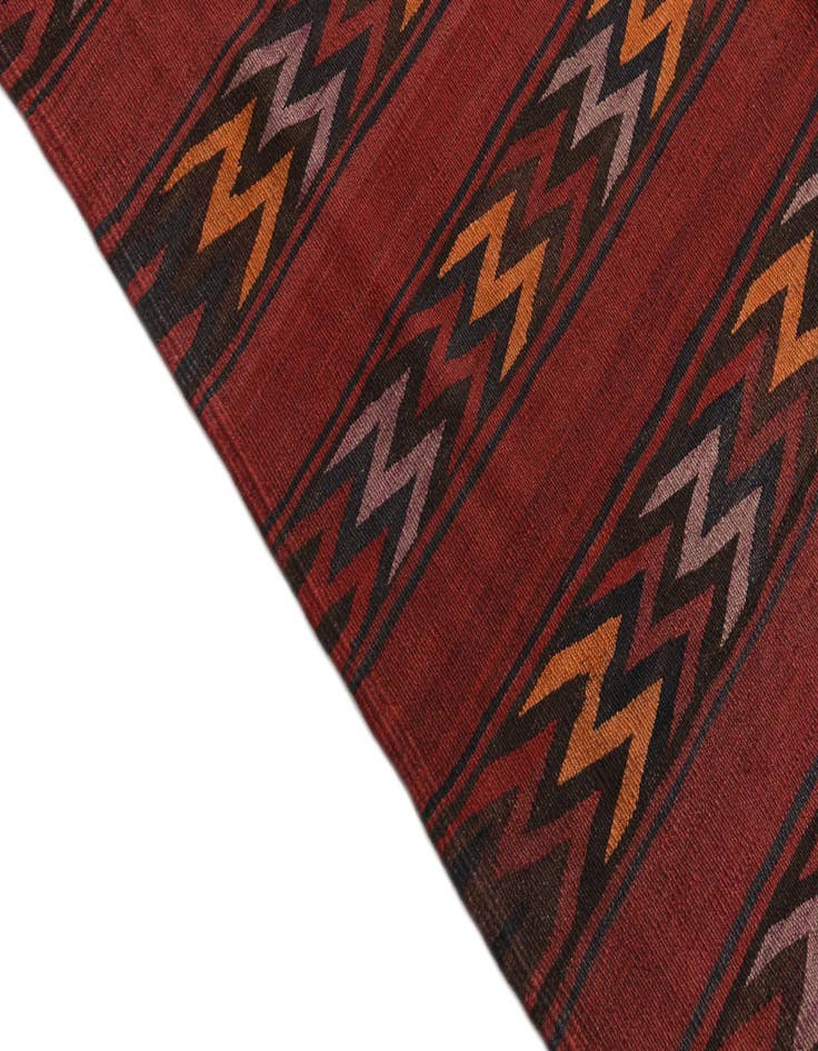 Detail image of  4' 3 x 15' 2  Hand Woven Kilim Fars Wool Runner Rug