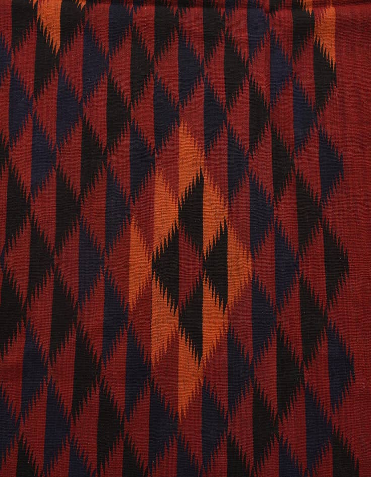 Detail image of  4' 7 x 12' 5  Hand Woven Kilim Fars Wool Runner Rug