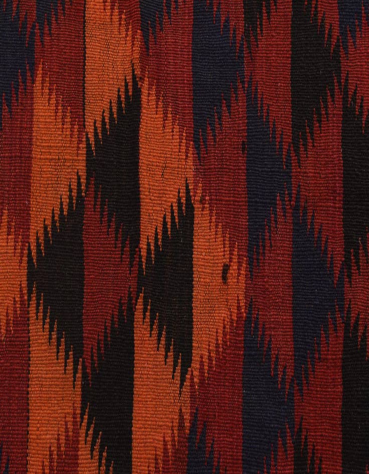 Detail image of  4' 7 x 12' 5  Hand Woven Kilim Fars Wool Runner Rug