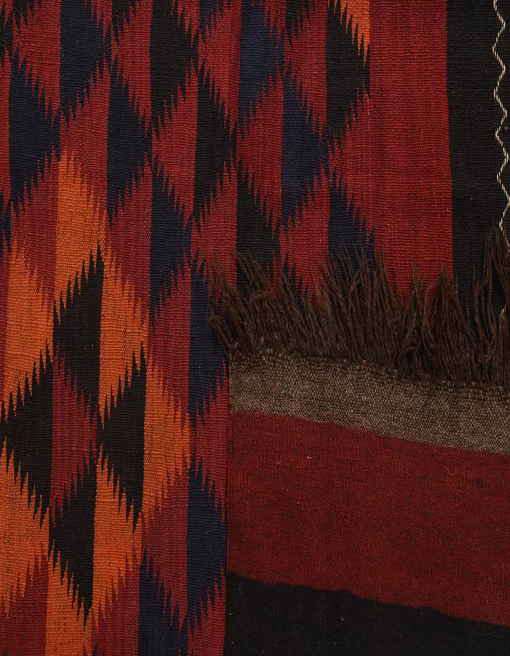 Detail image of  4' 7 x 12' 5  Hand Woven Kilim Fars Wool Runner Rug