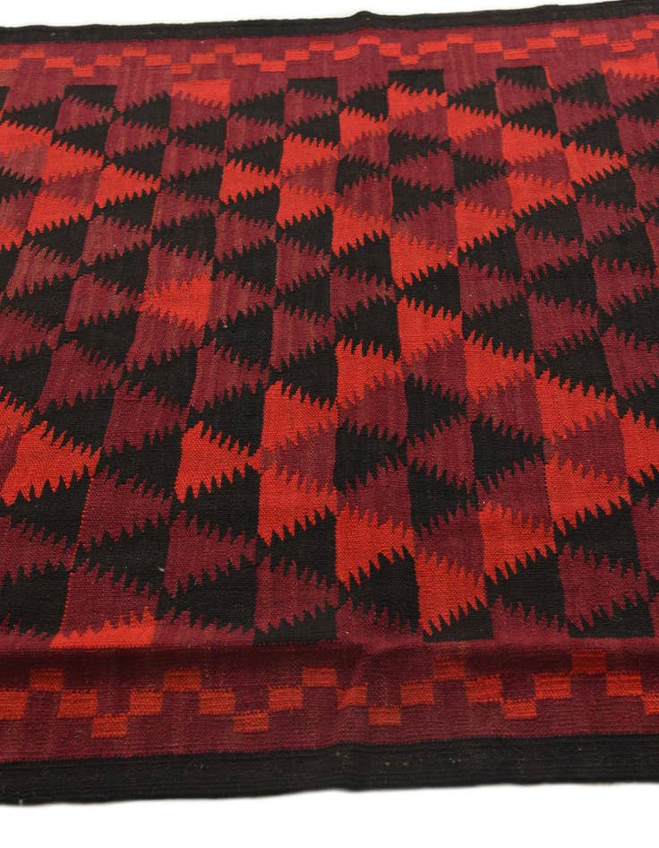 Detail image of  4' 3 x 14' 6  Hand Woven Kilim Fars Wool Runner Rug