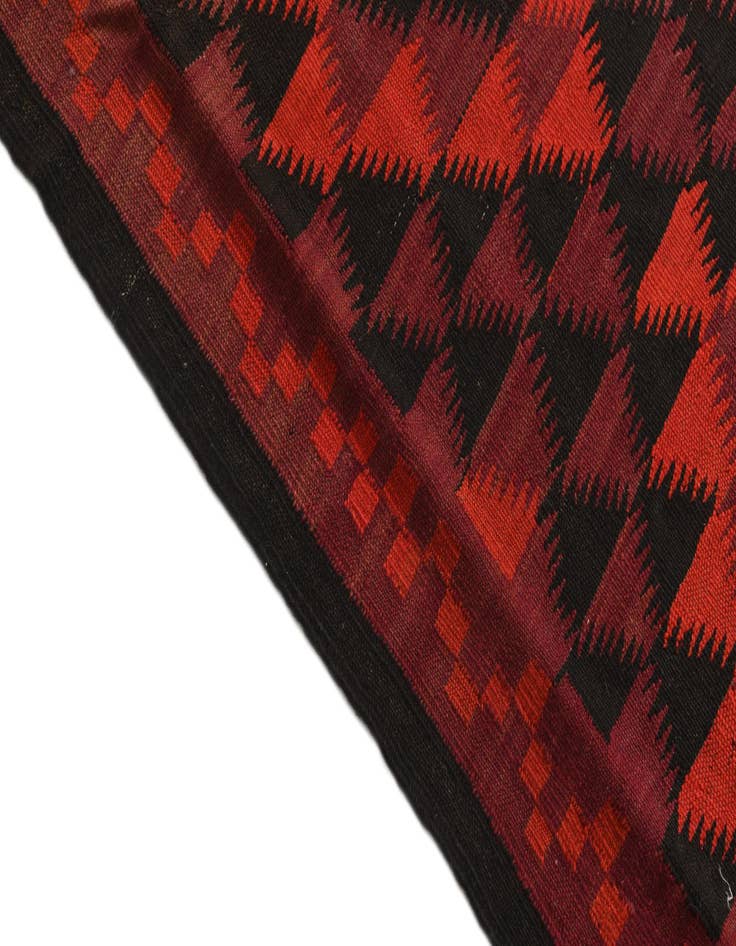 Detail image of  4' 3 x 14' 6  Hand Woven Kilim Fars Wool Runner Rug