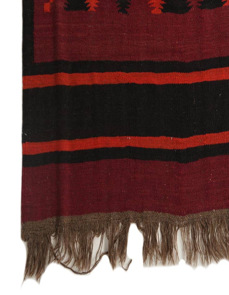 Detail image of  4' 3 x 14' 6  Hand Woven Kilim Fars Wool Runner Rug