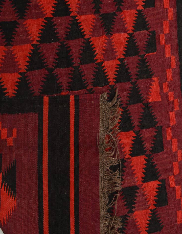 Detail image of  4' 3 x 14' 6  Hand Woven Kilim Fars Wool Runner Rug