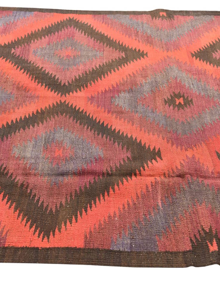 Detail image of  4' 9 x 15'  Hand Woven Kilim Fars Wool Runner Rug