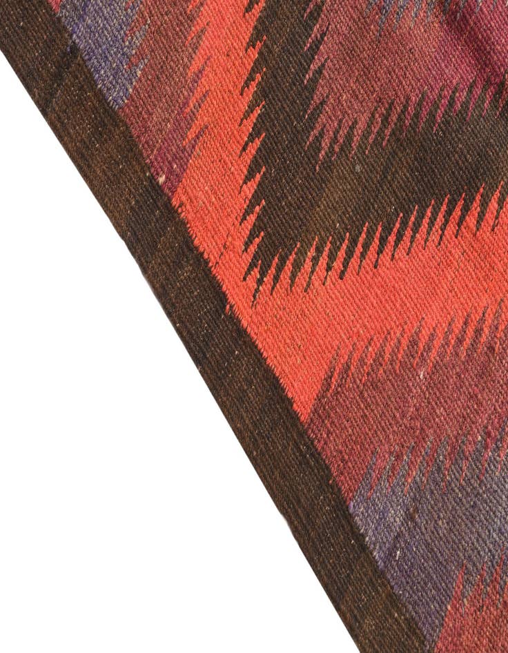 Detail image of  4' 9 x 15'  Hand Woven Kilim Fars Wool Runner Rug