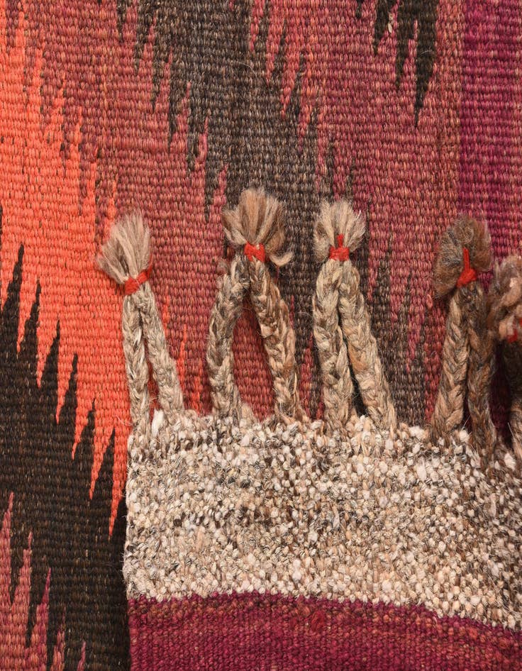 Detail image of  4' 9 x 15'  Hand Woven Kilim Fars Wool Runner Rug