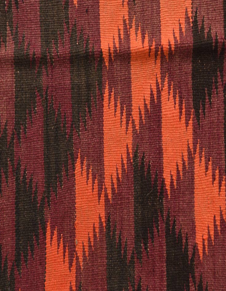 Detail image of  4' 3 x 11' 10  Hand Woven Kilim Fars Wool Runner Rug