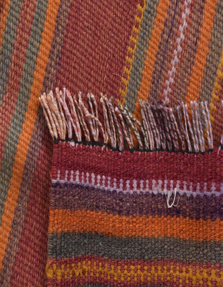 Detail image of  4' 3 x 9' 1  Hand Woven Kilim Fars Wool Runner Rug