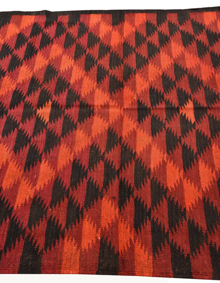 Detail image of  4' 6 x 11' 7  Hand Woven Kilim Fars Wool Runner Rug