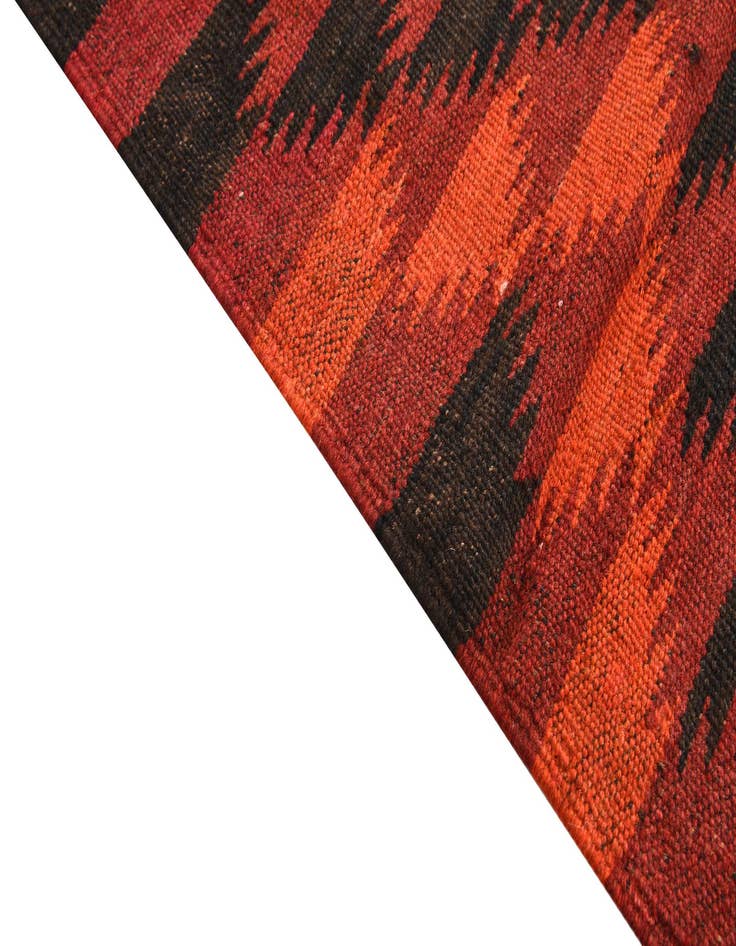 Detail image of  4' 6 x 11' 7  Hand Woven Kilim Fars Wool Runner Rug