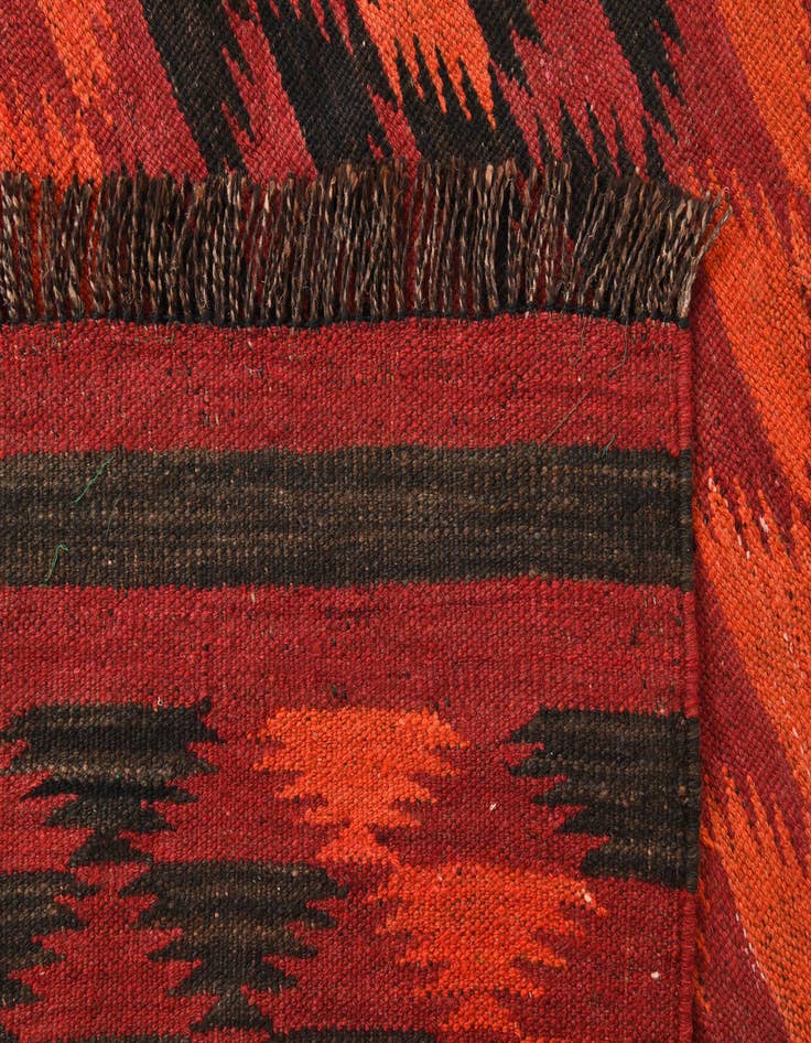 Detail image of  4' 6 x 11' 7  Hand Woven Kilim Fars Wool Runner Rug