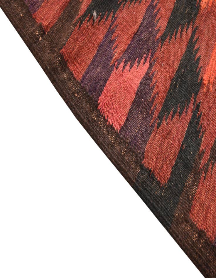 Detail image of  4' 4 x 12' 10  Hand Woven Kilim Fars Wool Runner Rug