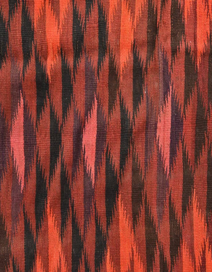 Detail image of  4' 4 x 12' 10  Hand Woven Kilim Fars Wool Runner Rug