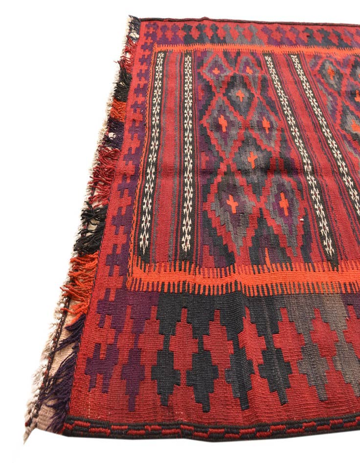 Detail image of  4' 2 x 10' 9  Hand Woven Kilim Fars Wool Runner Rug