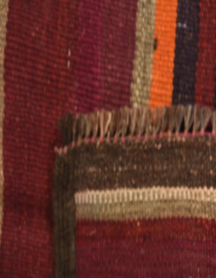 Detail image of 1' 9 x 9' Hand Woven Kilim Fars Wool Runner Rug