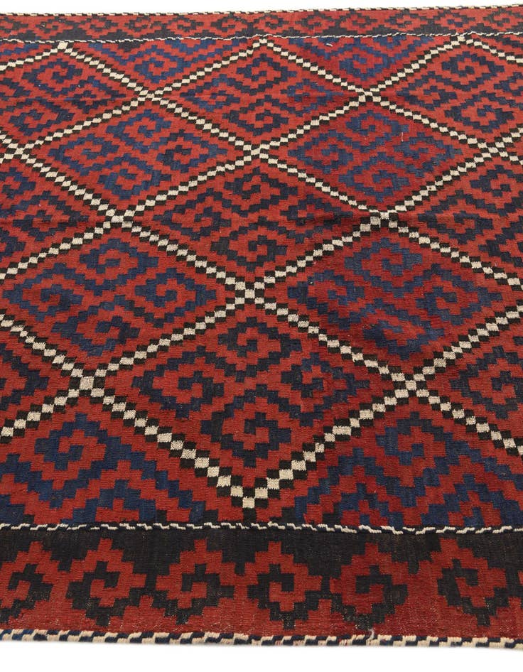 Detail image of  6' 5 x 12'  Hand Woven Kilim Fars Wool Runner Rug
