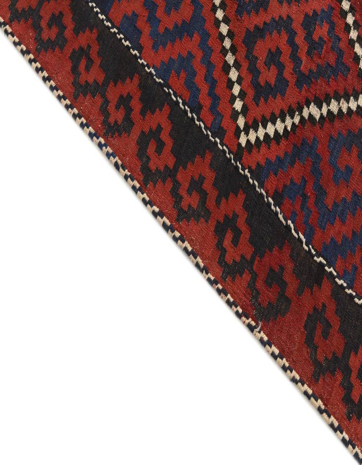 Detail image of  6' 5 x 12'  Hand Woven Kilim Fars Wool Runner Rug