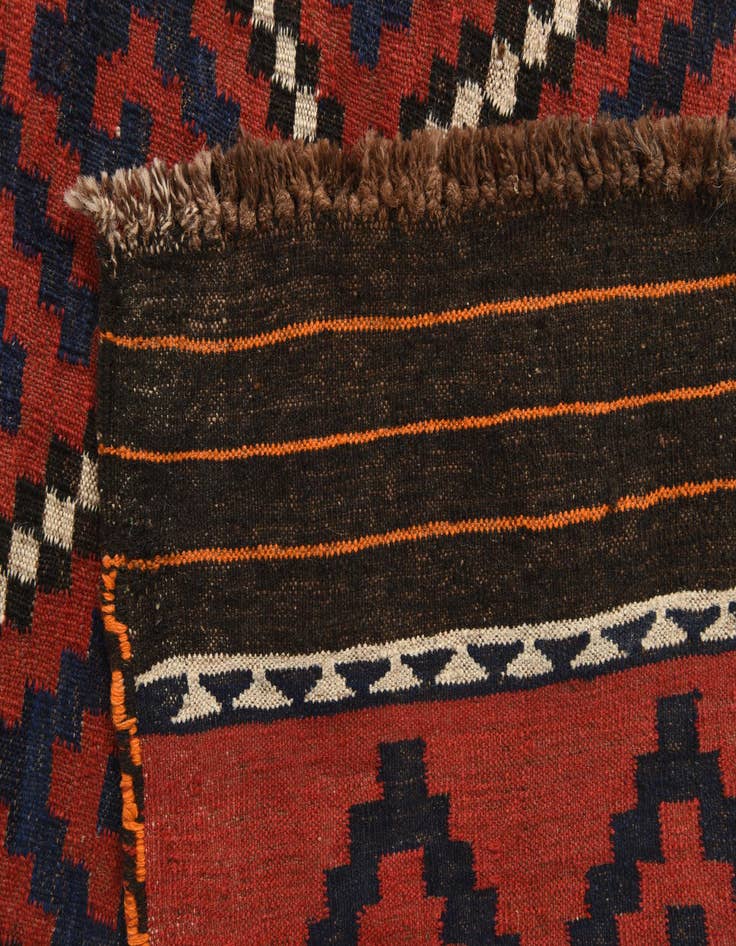 Detail image of  6' 5 x 12'  Hand Woven Kilim Fars Wool Runner Rug