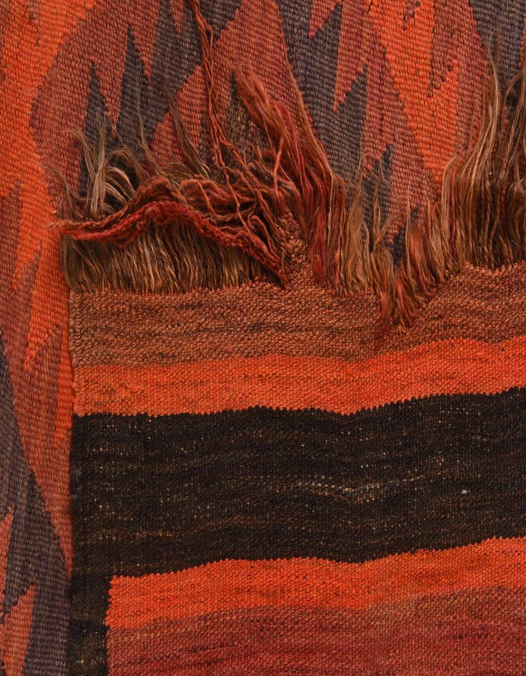 Detail image of  4' 9 x 14' 3  Hand Woven Kilim Fars Wool Runner Rug