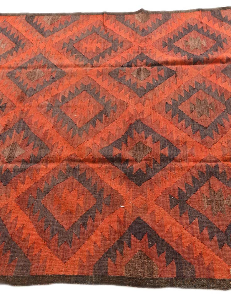 Detail image of  4' 9 x 14' 3  Hand Woven Kilim Fars Wool Runner Rug