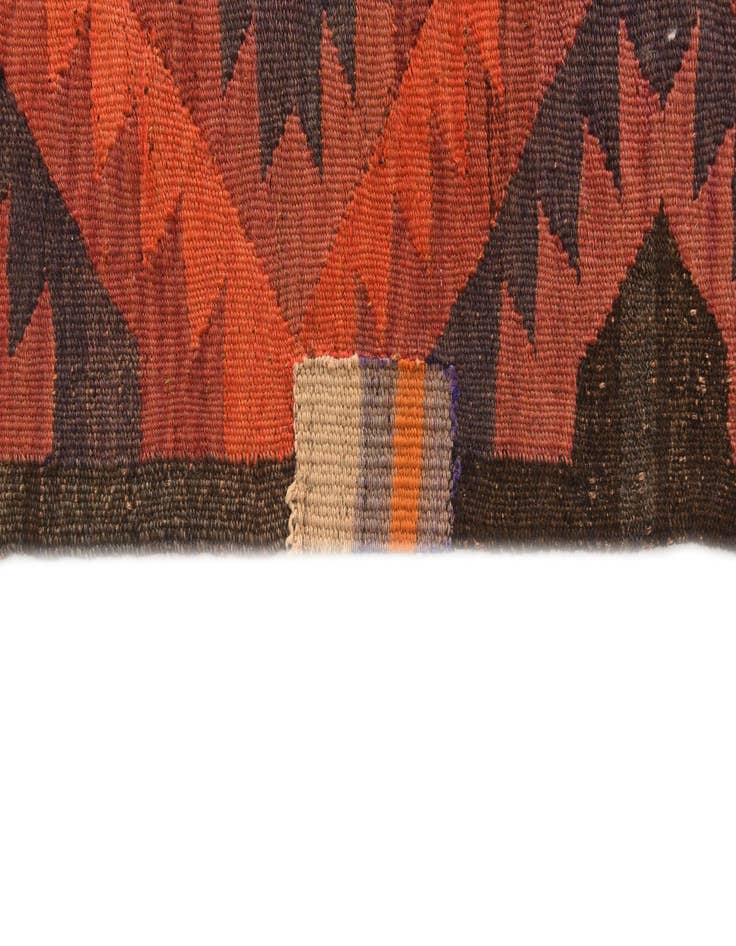 Detail image of  4' 9 x 14' 3  Hand Woven Kilim Fars Wool Runner Rug