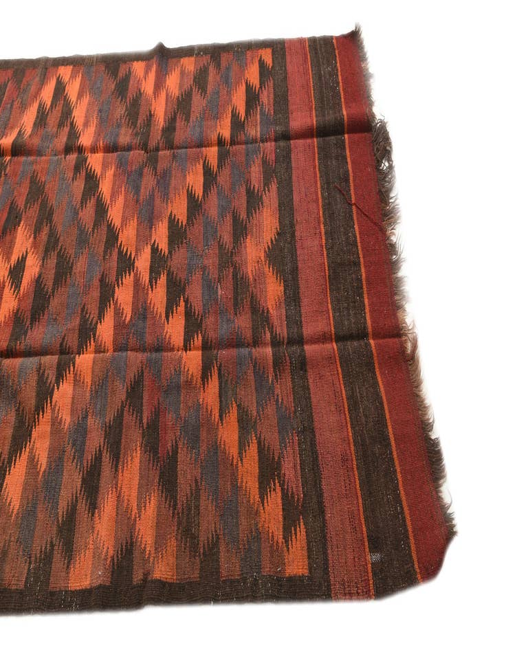 Detail image of  4' 6 x 14' 5  Hand Woven Kilim Fars Wool Runner Rug