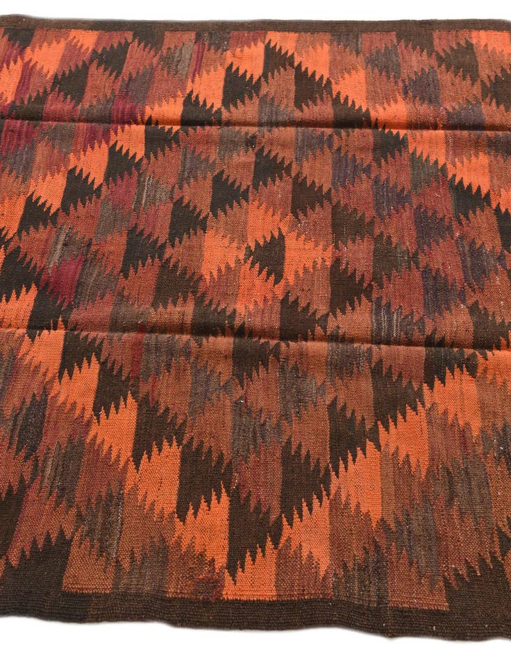 Detail image of  4' 6 x 14' 5  Hand Woven Kilim Fars Wool Runner Rug