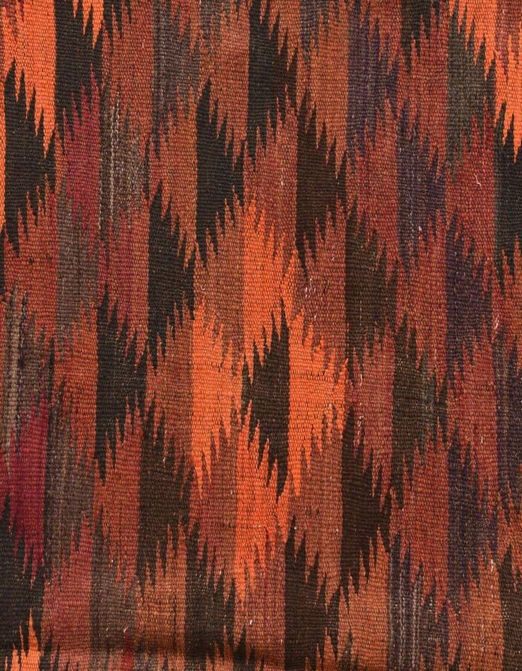 Detail image of  4' 6 x 14' 5  Hand Woven Kilim Fars Wool Runner Rug