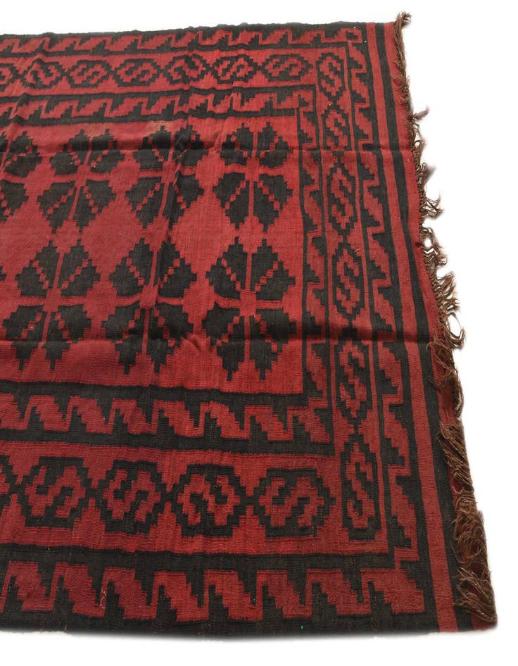 Detail image of  5' 7 x 13' 4  Hand Woven Kilim Fars Wool Runner Rug