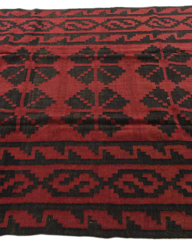 Detail image of  5' 7 x 13' 4  Hand Woven Kilim Fars Wool Runner Rug