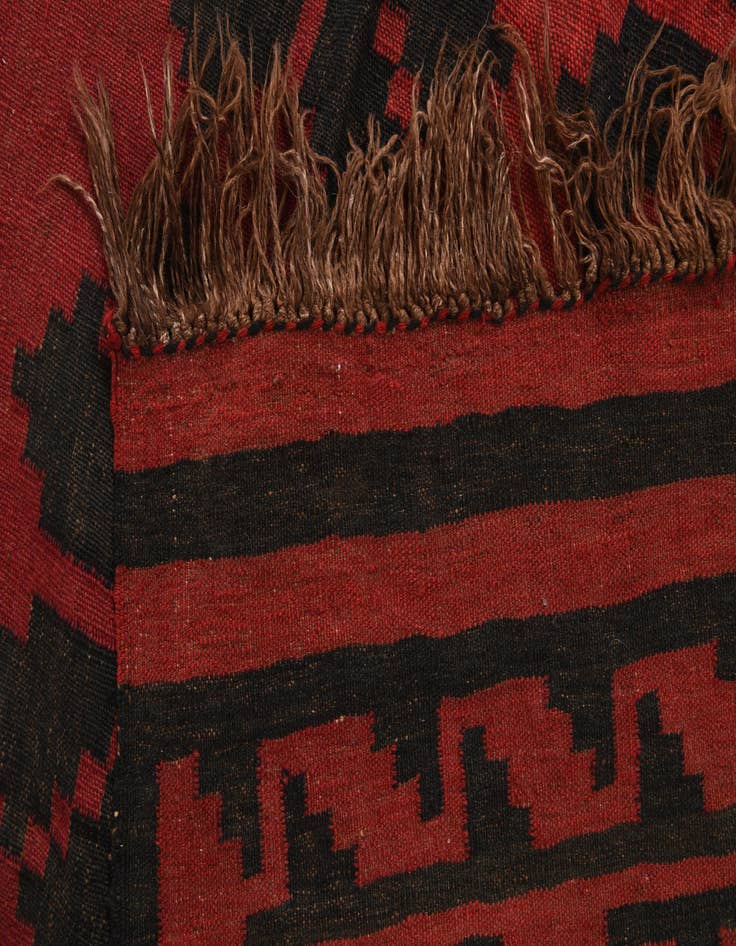 Detail image of  5' 7 x 13' 4  Hand Woven Kilim Fars Wool Runner Rug